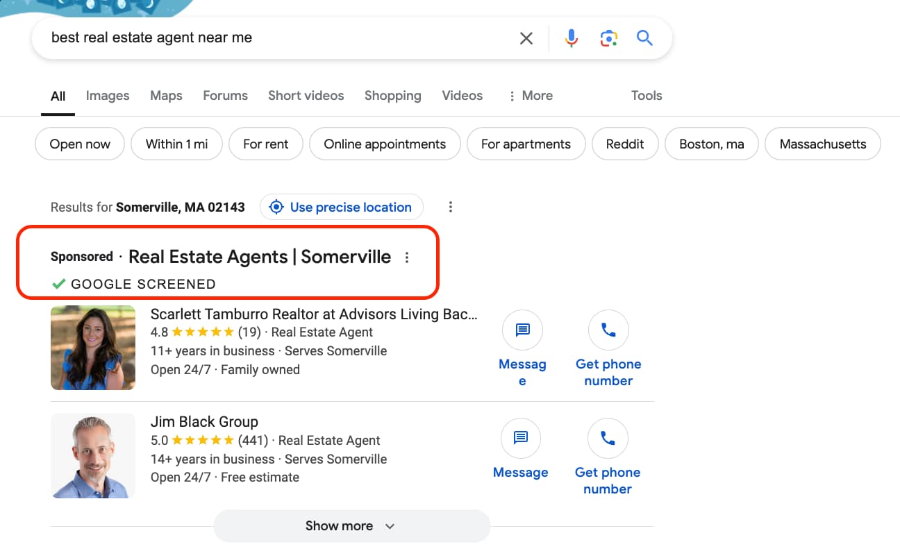 real estate ppc ad